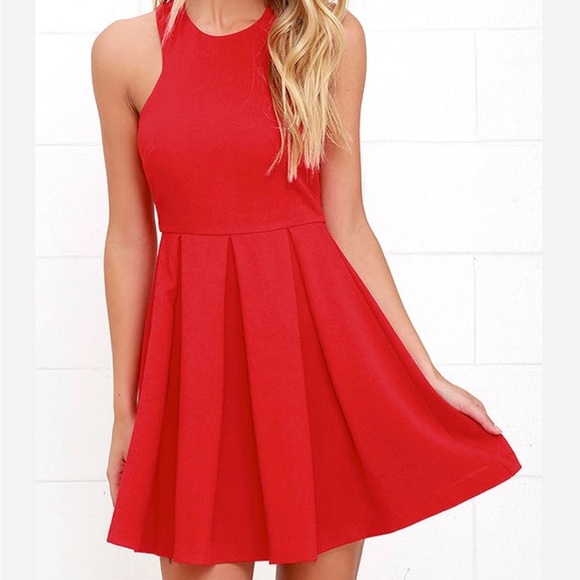 Lulu's Red Dress Large - Picture 2 of 11